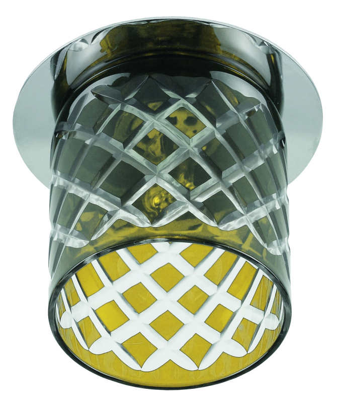 картинка Светильник G9 40Вт cтекл.стакан «ромб» хром/чай ЭРА от магазина Электротехника