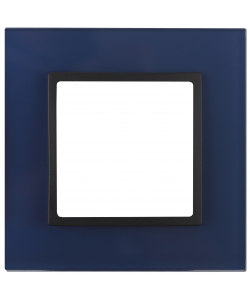 картинка Рамка 1-я стекло синий+антрацит Elegance ЭРА !!! от магазина Электротехника