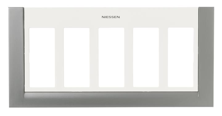 картинка Панель лицевая на 4 двойных адаптера белая NIESSEN от магазина Электротехника
