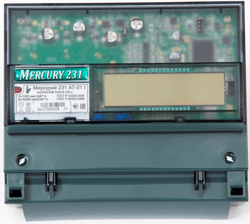 картинка Счетчик э/энергии 3-фазн. Меркурий 231АT-01 (5-60А) на ДИН многотариф. от магазина Электротехника