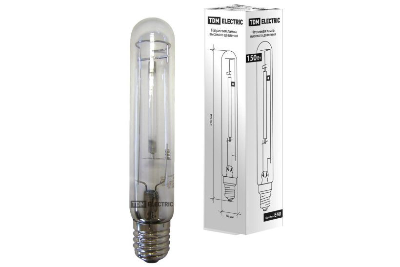 картинка Лампа ДНаТ "цилиндр" 150Вт E40 прозр. TDM от магазина Электротехника