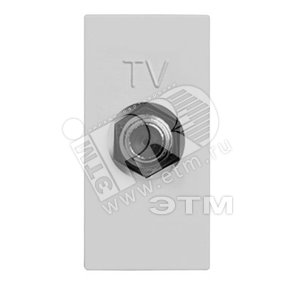 картинка Розетка 1 мод. TV одиночная серебро  Zenit от магазина Электротехника