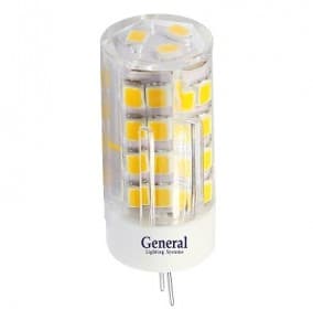 картинка Лампа LED  5Вт G4 (410lm) 4500K 45х16 220В "капсула" General *** от магазина Электротехника