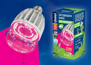картинка Лампа LED для растений 20Вт E27 M80 (160гр) прозрачн. IP54 для фотосинтеза Uniel !!! от магазина Электротехника