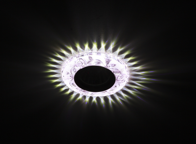 картинка Светильник MR-16 GU5.3  50Вт с подсветкой12V/220V розовый (декор) ЭРА !!! от магазина Электротехника