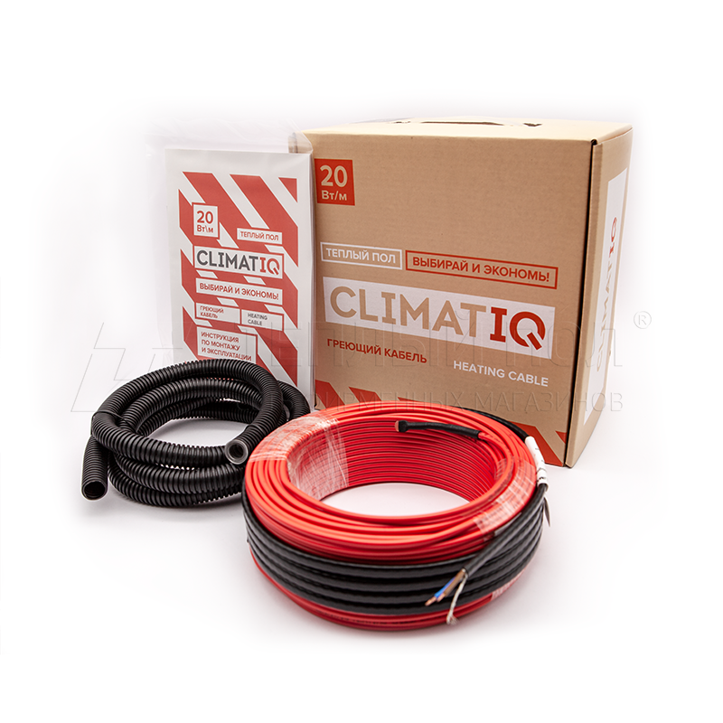 картинка Греющий кабель CLIMATIQ CABLE (20),   50м (1000Вт) от магазина Электротехника
