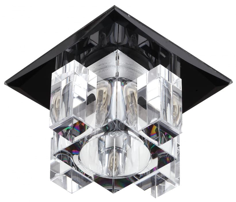 картинка Светильник G9 40Вт "хруст. куб с вертик. столб." черный/прозрачный ЭРА  от магазина Электротехника