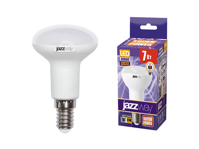 картинка Лампа LED R50  7Вт Е14 (540lm) 5000K 230B JazzWay *** от магазина Электротехника
