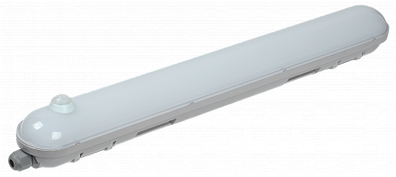 картинка Светильник LED 18Вт (1440Лм) IP65 4500К 600мм серый пластик с датч.движ. ДСП-1305Д ИЭК от магазина Электротехника