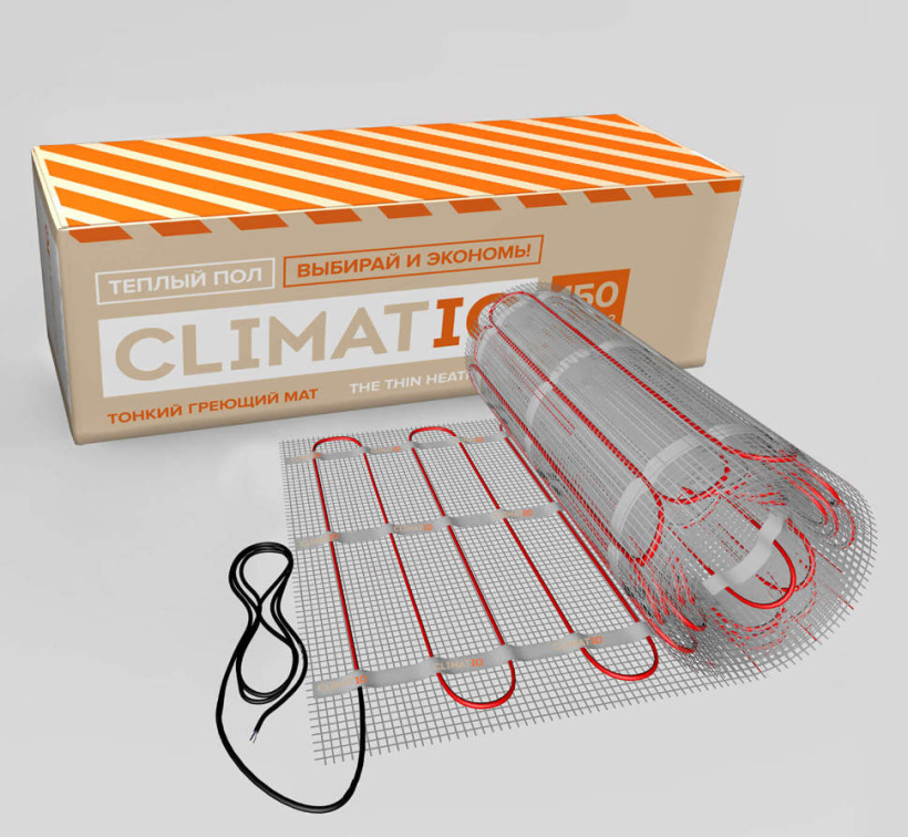 картинка Греющий мат CLIMATIQ MAT (150Вт/м2),  4,5m2 от магазина Электротехника