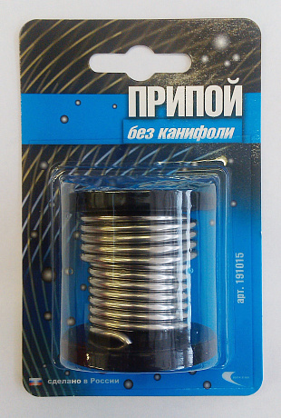 картинка Припой ПОС-61 катушка 3,0мм 100г без канифоли (блистер) от магазина Электротехника