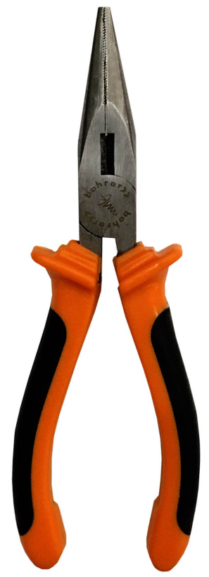 картинка Длинногубцы 160мм прямые, 2-х компонентные рукоятки Bohrer Стандарт от магазина Электротехника
