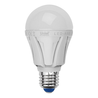 картинка Лампа LED A60  8Вт Е27 (700lm) 4000К 8W/NW/E27/FR PLP01WH Uniel *** от магазина Электротехника
