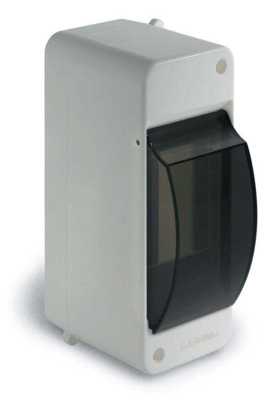 картинка Бокс 1-2 модуля с крышкой  (УПМ) бел. LUXEL от магазина Электротехника
