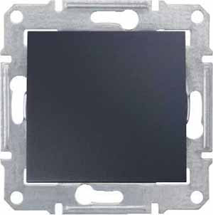 картинка Выключатель 1-кл. 10А СУ механизм графит Sedna от магазина Электротехника