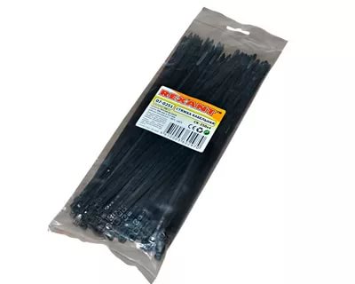 картинка Хомут nylon 3,6х250 (100шт) черный REXANT от магазина Электротехника