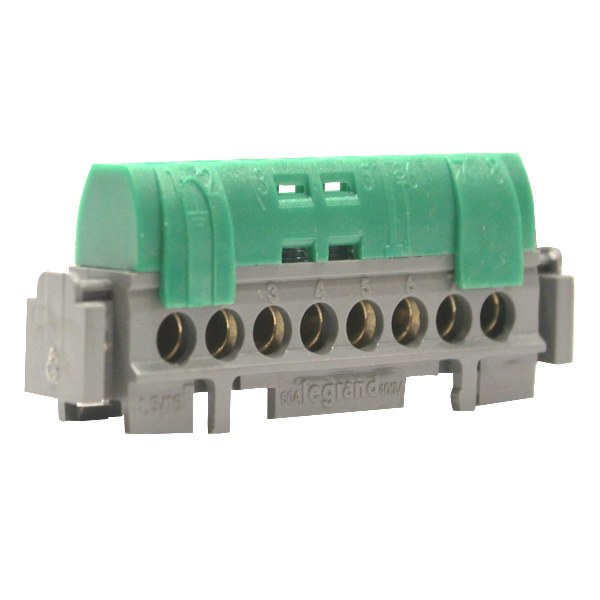 картинка Клеммная колодка 8х1.5-16мм2 зеленая Legrand от магазина Электротехника