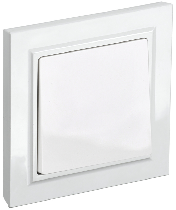 картинка Выключатель 1-кл. 10А СУ в сборе белый BRITE от магазина Электротехника