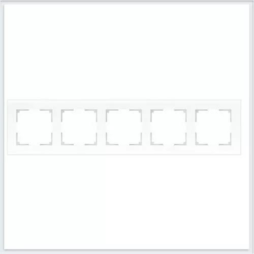 картинка Рамка 5-пост. белая матовая (стекло) Favorit  от магазина Электротехника