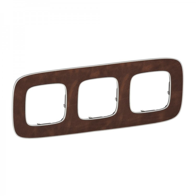 картинка Рамка 3-пост. универсальная Кожа Valena ALLURE от магазина Электротехника