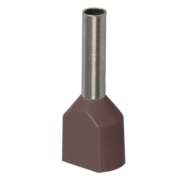 картинка Наконечник-гильза НГИ2  1,5-8 с изолированным фланцем (коричневый) (100 шт) IEK от магазина Электротехника