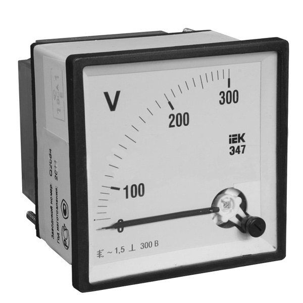 картинка Вольтметр 300В 72х72 АС непоср. вкл. Э47 IEK от магазина Электротехника