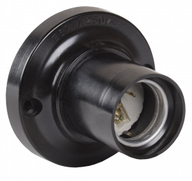 картинка Патрон Е27 карболитовый потолочный Пкб27-04-К21 черный IEK от магазина Электротехника