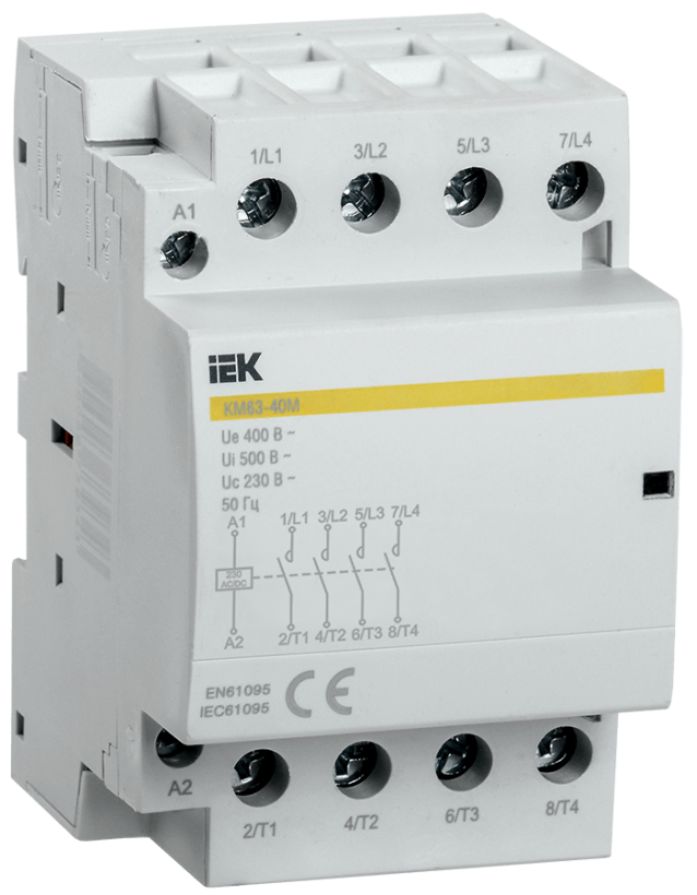 картинка Контактор модульный КМ63-40M AC/DC IEK от магазина Электротехника
