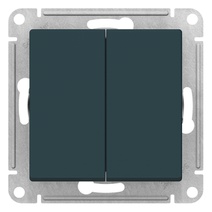 картинка Выключатель 2-кл. 10А СУ механизм изумруд ATLAS DESIGN от магазина Электротехника