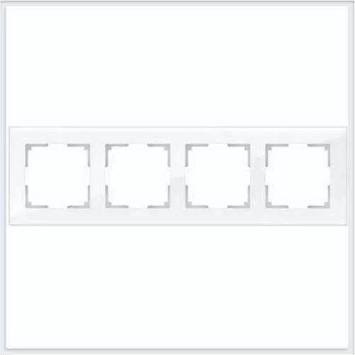 картинка Рамка 4-пост. белая (стекло) Favorit  от магазина Электротехника