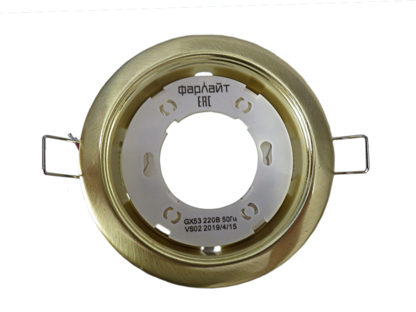 картинка Светильник GX53 встр. 106х26мм 220В матовое золото Фарлайт от магазина Электротехника