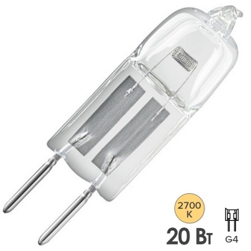 картинка Лампа "капсула" галоген. G4 20Вт 220В прозрачная FOTON от магазина Электротехника