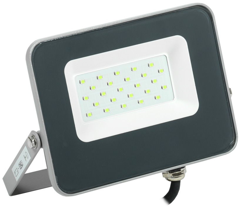 картинка Прожектор (LED)  20Вт green 2100Лм IP65 СДО 07-20G серый ИЭК от магазина Электротехника