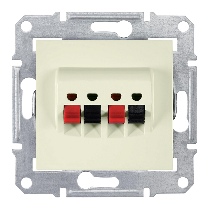 картинка Розетка 2-я акустическая СУ механизм бежевый Sedna !!! от магазина Электротехника