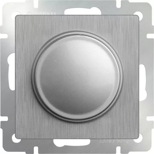 картинка Диммер 10А 600Вт СУ серебрянный рифленый Werkel от магазина Электротехника