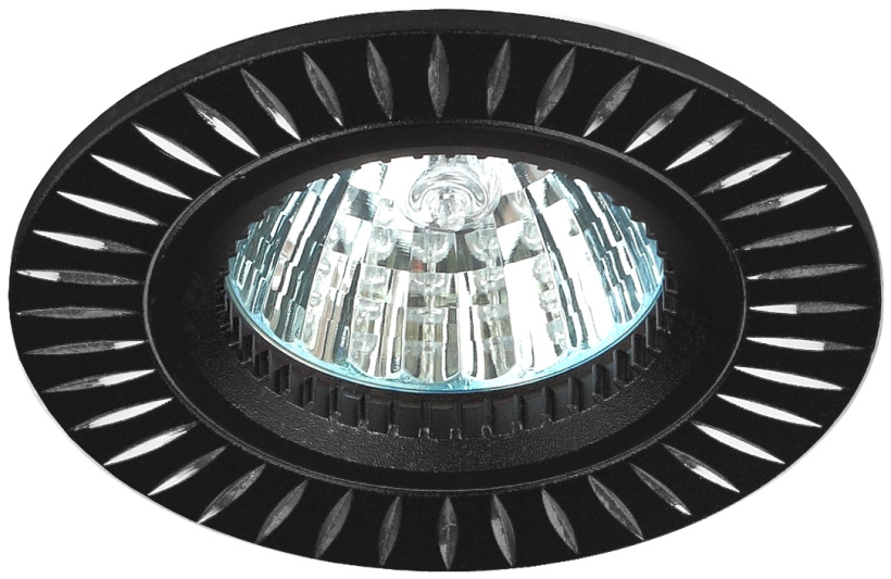 картинка Светильник MR-16 50Вт 12V/220V алюминий, черный/серебро ЭРА !!! от магазина Электротехника