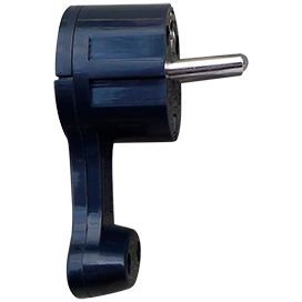 картинка Вилка за шкаф 2P+E 16А плоская черная Ecola от магазина Электротехника