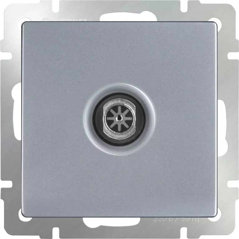 картинка Розетка 1-я. TV СУ оконечная серебряная Werkel от магазина Электротехника