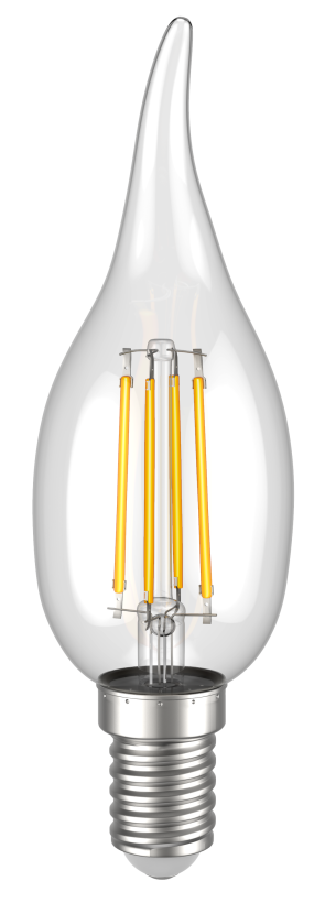 картинка Лампа LED  5Вт Е14 (600lm) 4000К прозрачная "свеча на ветру" 360° ИЭК от магазина Электротехника