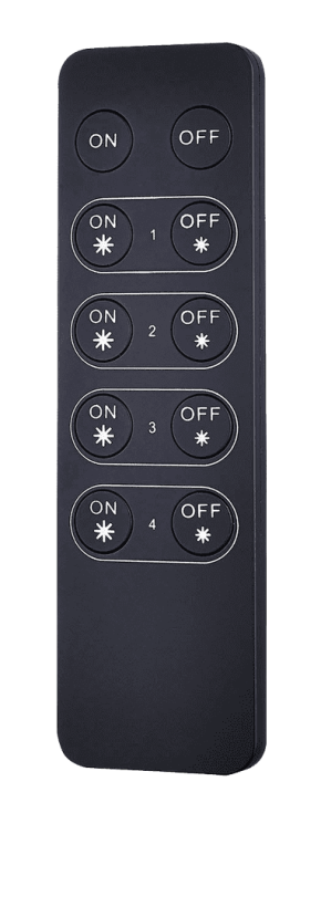 картинка Пульт кнопочный на 4 зоны R-K4 черный Тип управления:RF 869Mhz к арт. SW4-1000 SWG от магазина Электротехника