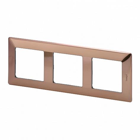 картинка Рамка  3-пост. Медь Valena LIFE от магазина Электротехника