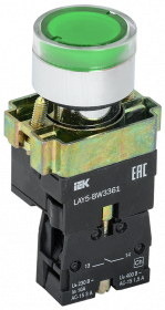 картинка Кнопка управления LAY5-BW3361 с подсветкой зеленый 1з ИЭК от магазина Электротехника