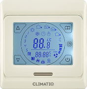 картинка Электронный программируемый термостат CLIMATIQ  ST слоновая кость (с сенсорным дисплеем) от магазина Электротехника