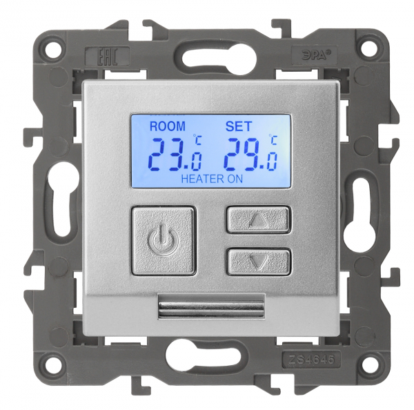 картинка Терморегулятор универс. алюминий Elegance Эра от магазина Электротехника