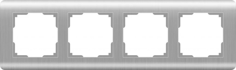 картинка Рамка 4-пост. серебряный Stark от магазина Электротехника