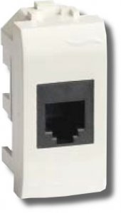 картинка Розетка RJ12, 6P6C, Brava, белая, 1мод ДКС от магазина Электротехника