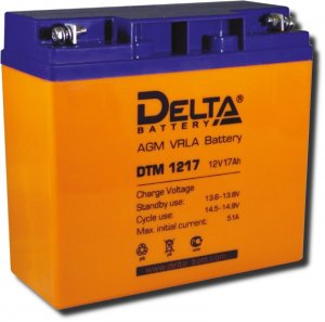 картинка Аккумуляторная батарея 12В  17Ач DTM 1217 Delta от магазина Электротехника