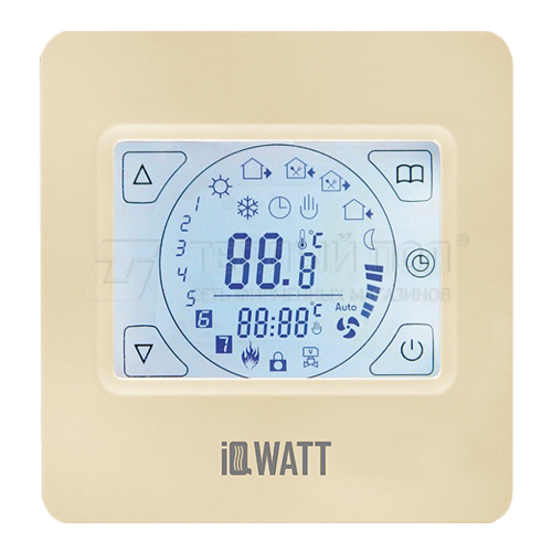 картинка Программируемый терморегулятор IQ THERMOSTAT TS слоновая кость !!! от магазина Электротехника