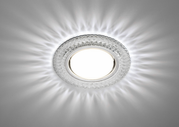 картинка Светильник GX53 встр. 125х90 диодный,с подсвет., огран. стекло прозр. CRISTAL LED 13 Max Light !!! от магазина Электротехника