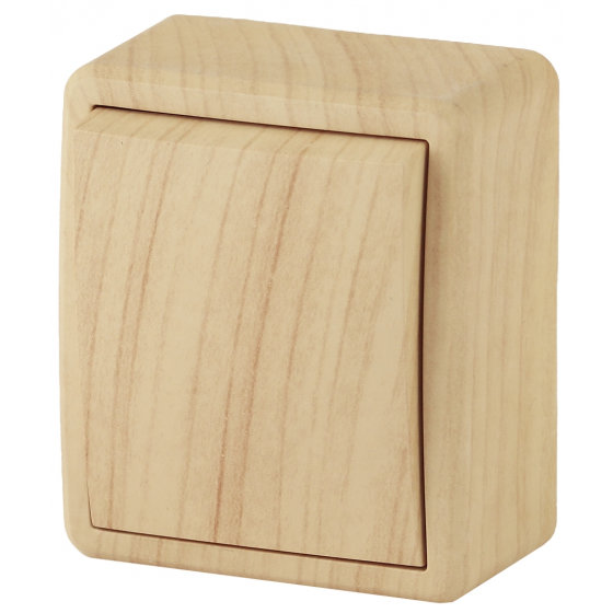 картинка Выключатель 1-кл. IP20, 10А-250В, ОУ, сосна Эксперт ЭРА от магазина Электротехника